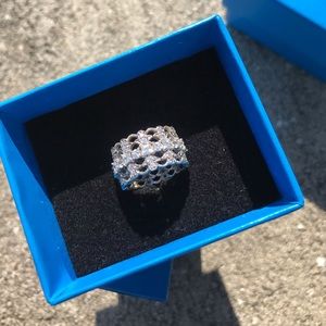 Silver Lab-Made Diamond Ring